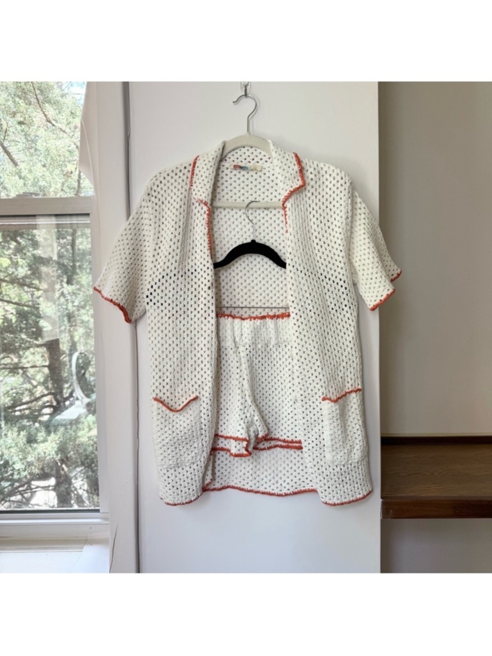 NWT Free People Cabana Crochet Knit Two-Piece Shorts Set Cream Small - Picture 6 of 15